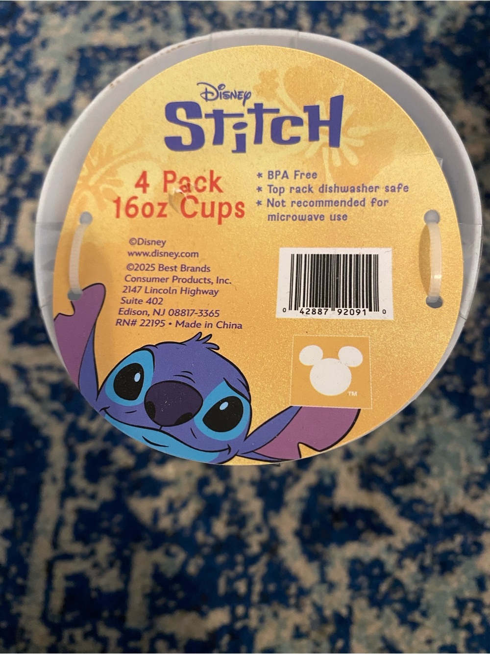 Disney Stitch 4-Pack Cups
